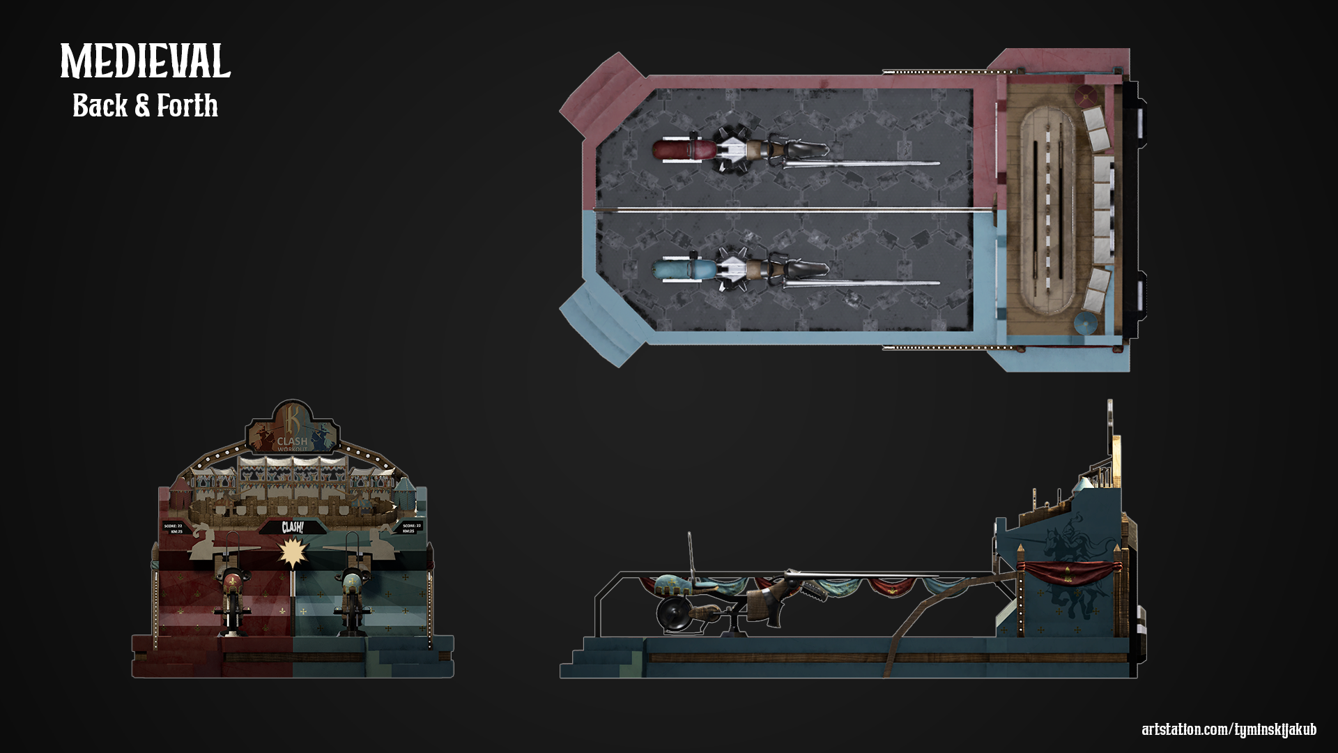 Jousting Arcade Orthograpgic